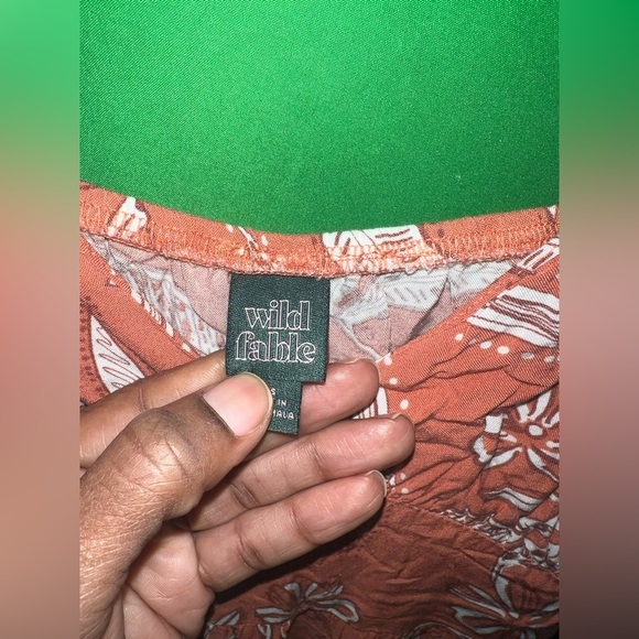 Wild Fable Floral Orange Summer Dress size XS - Picture 6 of 8